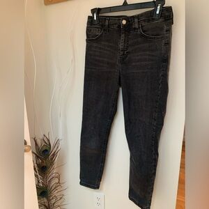 Top shop Jamie Black Denim Cropped Ankle Jean 28